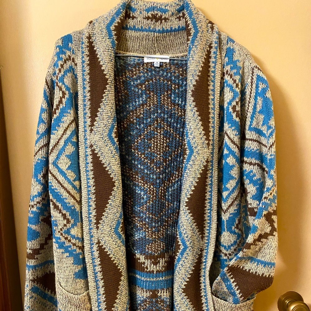Geometric Print Cardigan